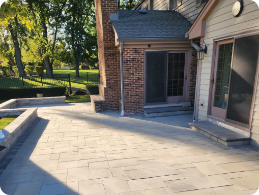 Custom paver patio installation