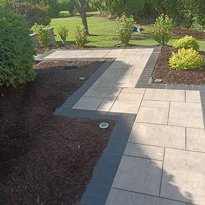 Paver walkway installation