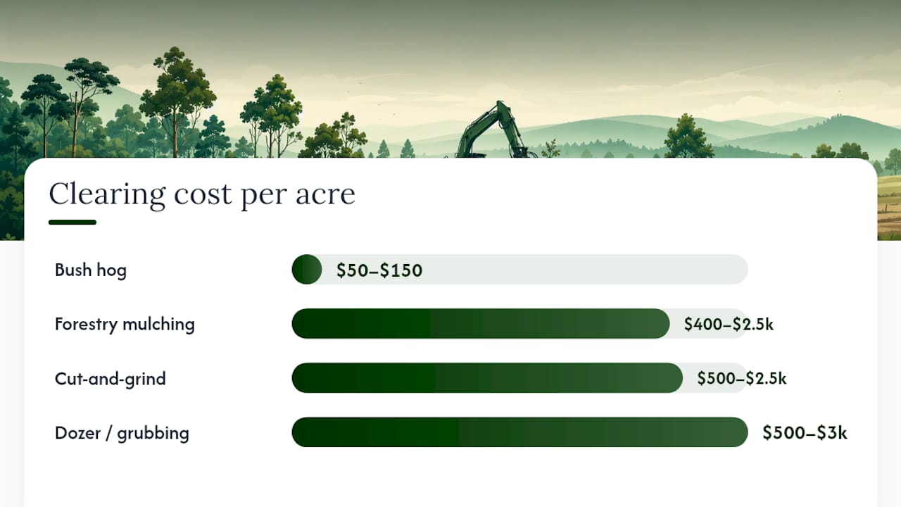 Cost comparison of brush clearing methods