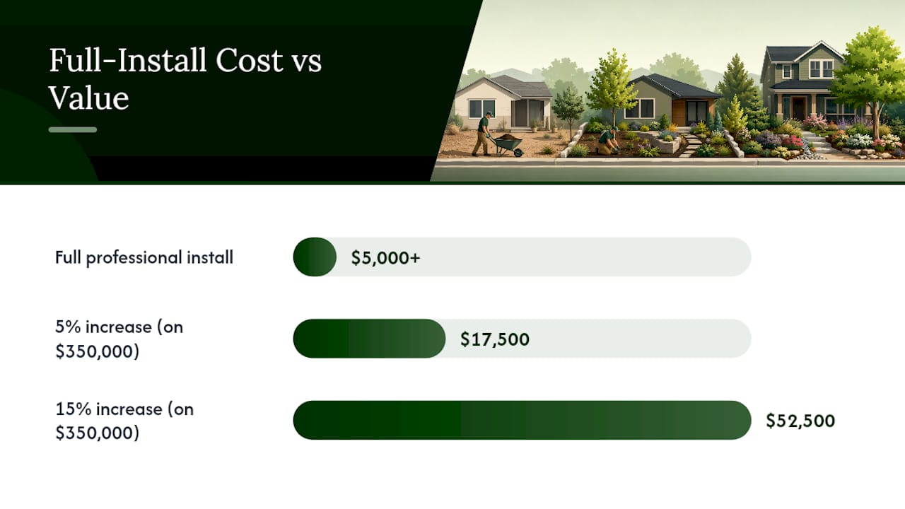 Landscaping budget and potential value increase