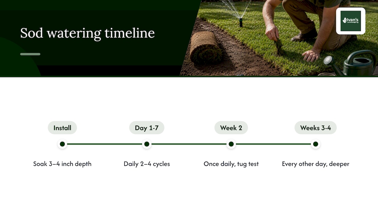 Thirty-day sod watering timeline